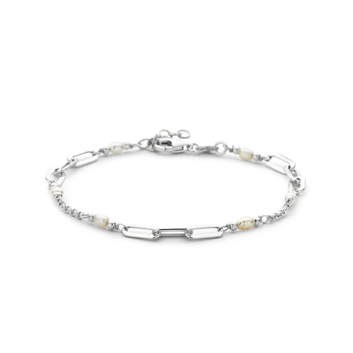 Armband Perlen 17 + 2 cm Silber rhodiniert