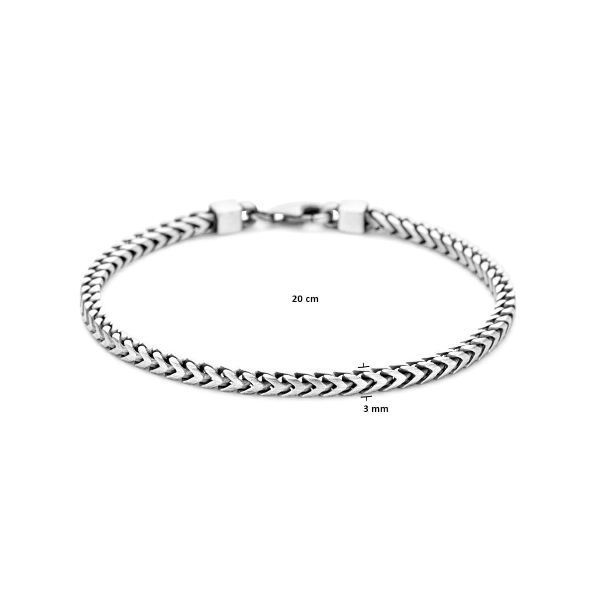 Armband OXI matt 20 cm Silber oxidiert
