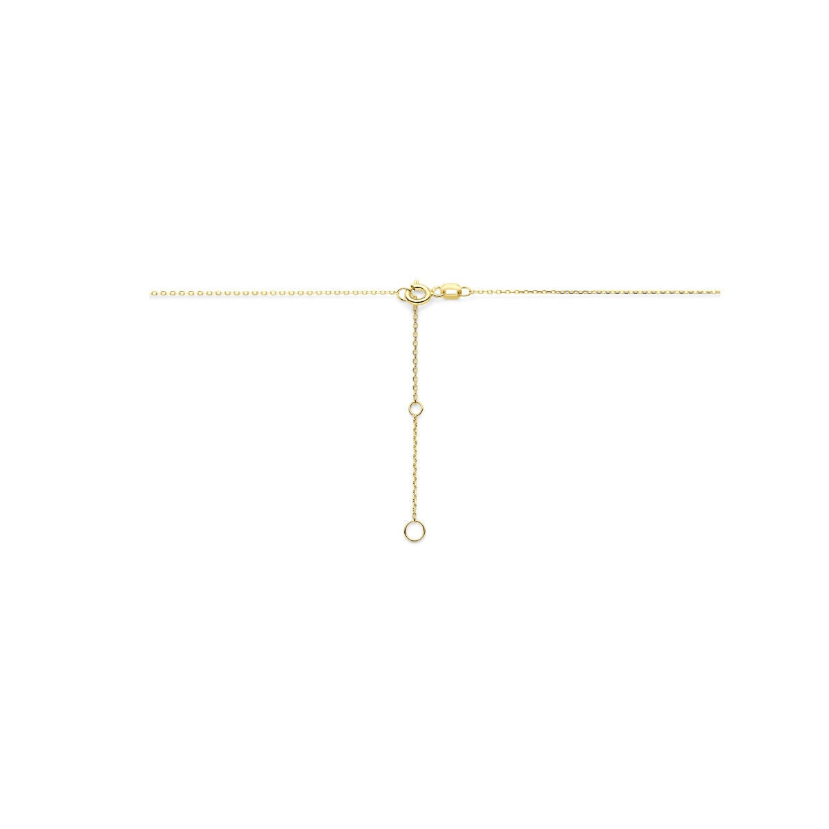 14k Gelbgoldcollier mit bunten Zirkonia – verstellbar von 41 bis 45 cm