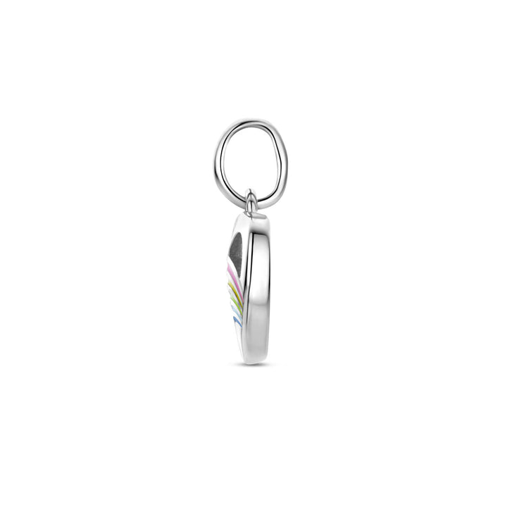 Anhänger Herz Emaille Silber rhodiniert