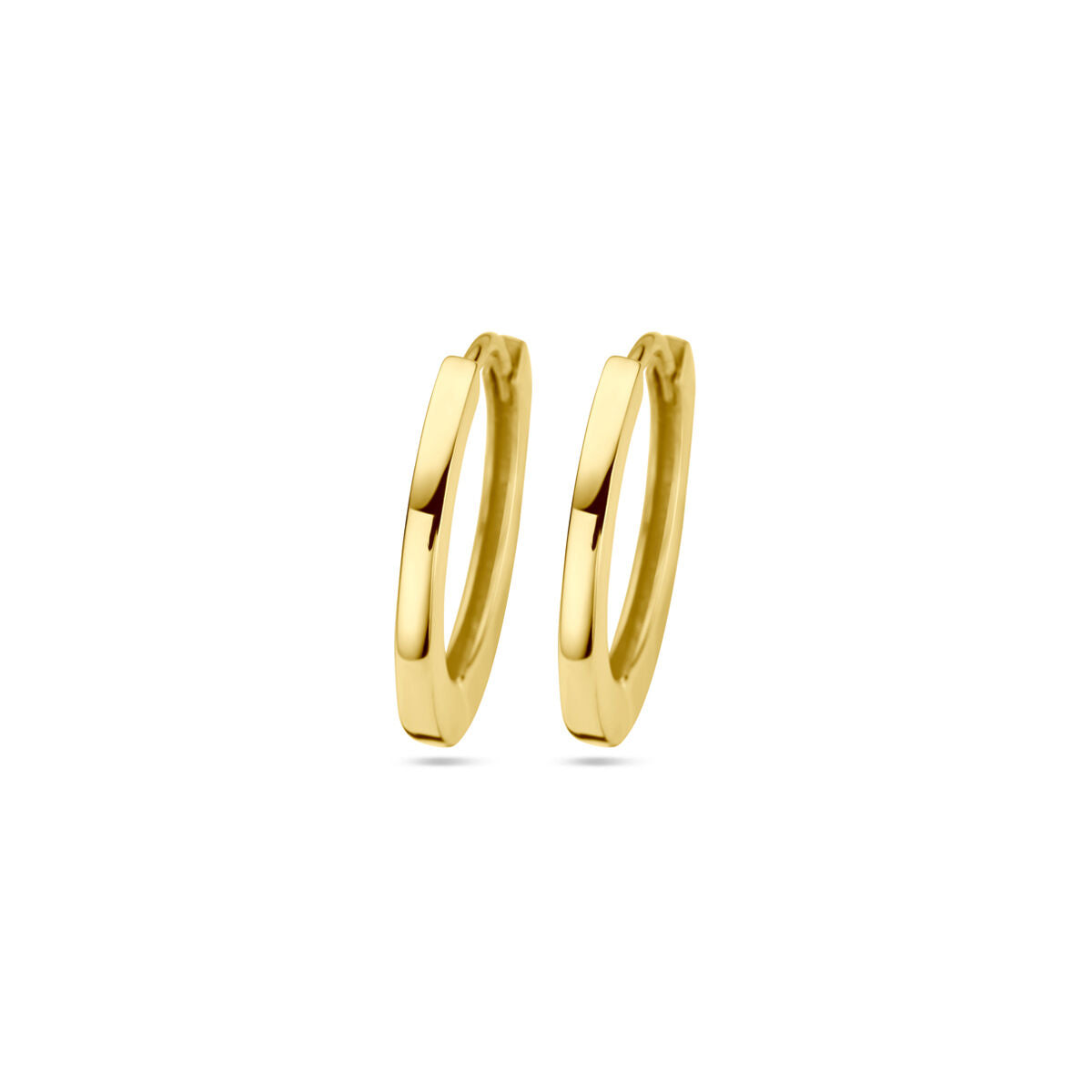 14k gelbgoldene Klapohringe mit einer Breite von 17 mm