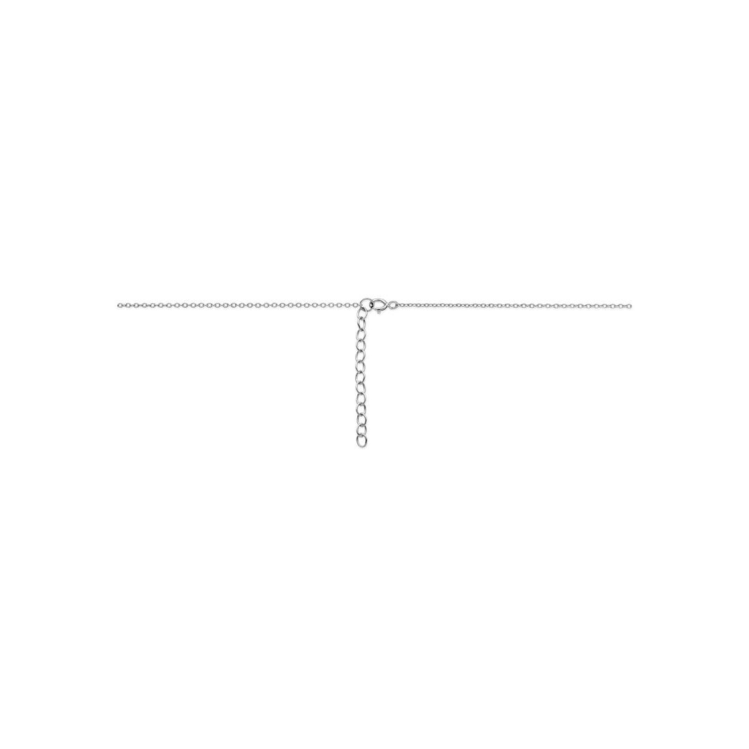 Gerhodineerd 925 zilveren collier met 4 hartjes