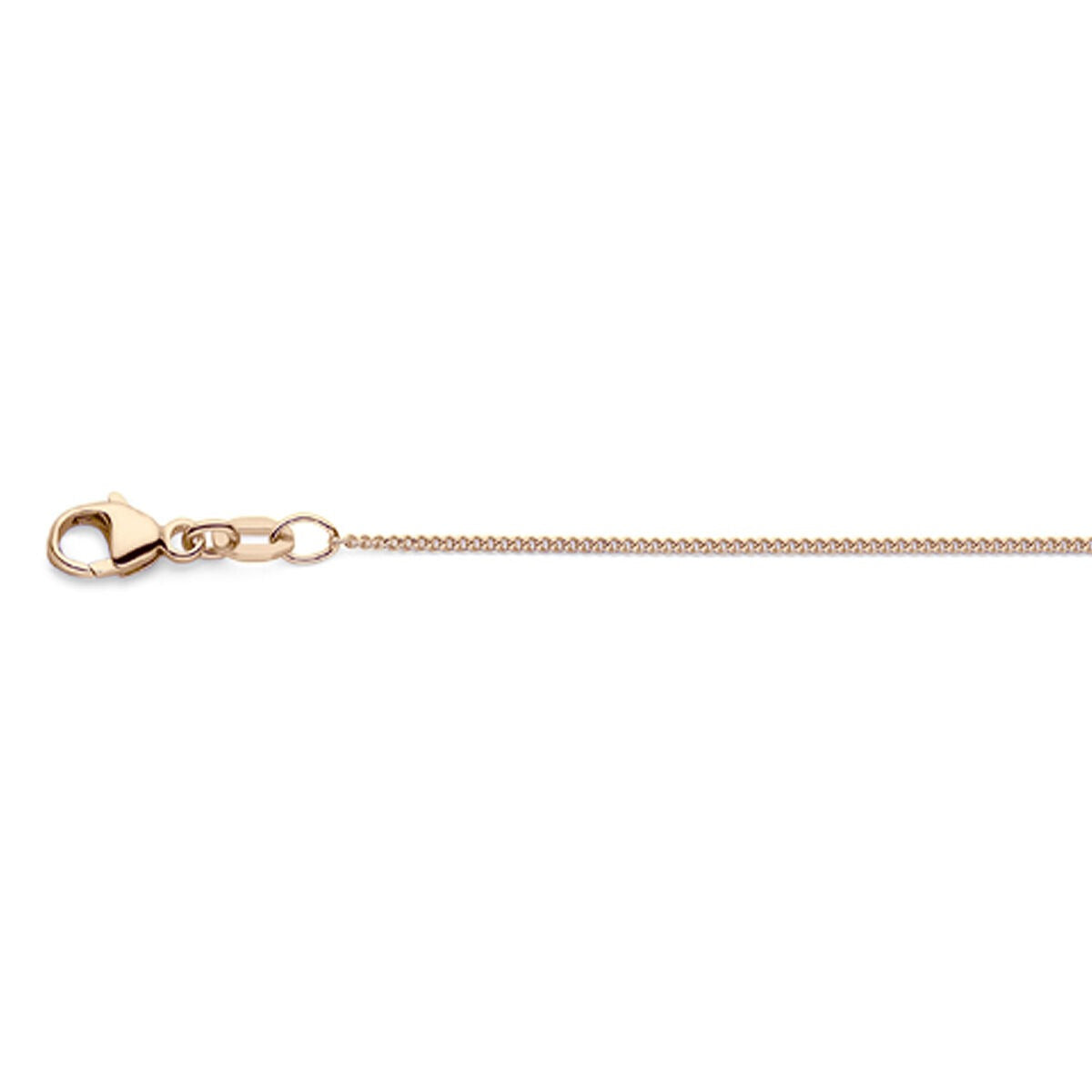 Gourmette Collier aus 18k Roségold, 45 cm lang mit Karabinerverschluss