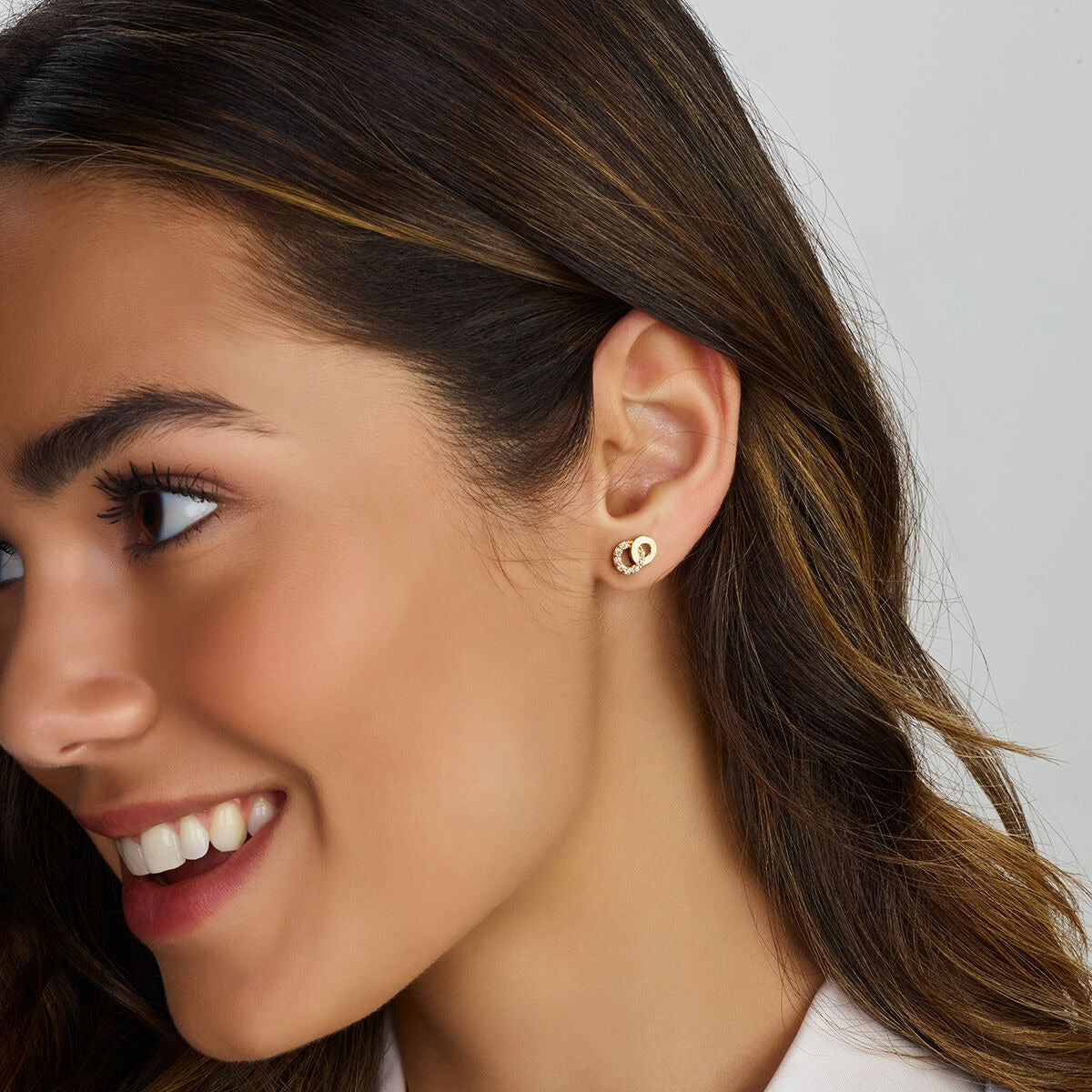 9kt Gelbgold Ohrstecker mit Zirkonia – Entourage