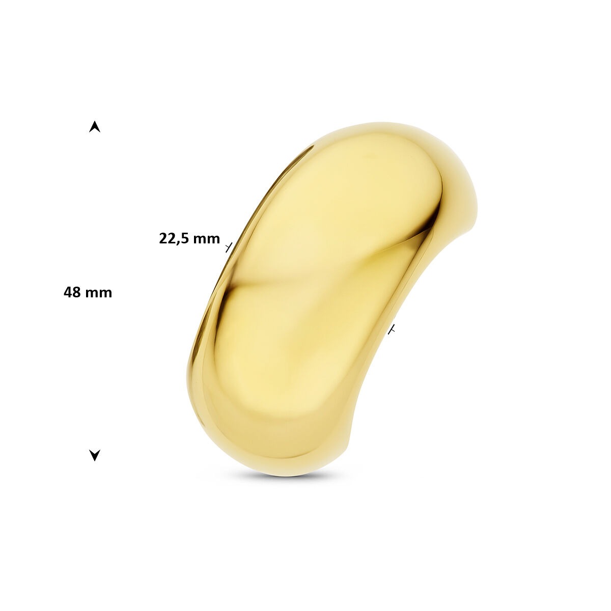 Haarcuff aus Stahl mit gelber Ionenplattierung – modernes Statement-Accessoire