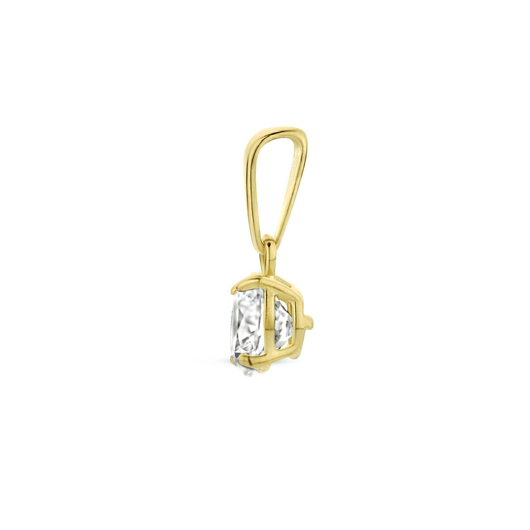 9k Geelgouden hanger met zirkonia