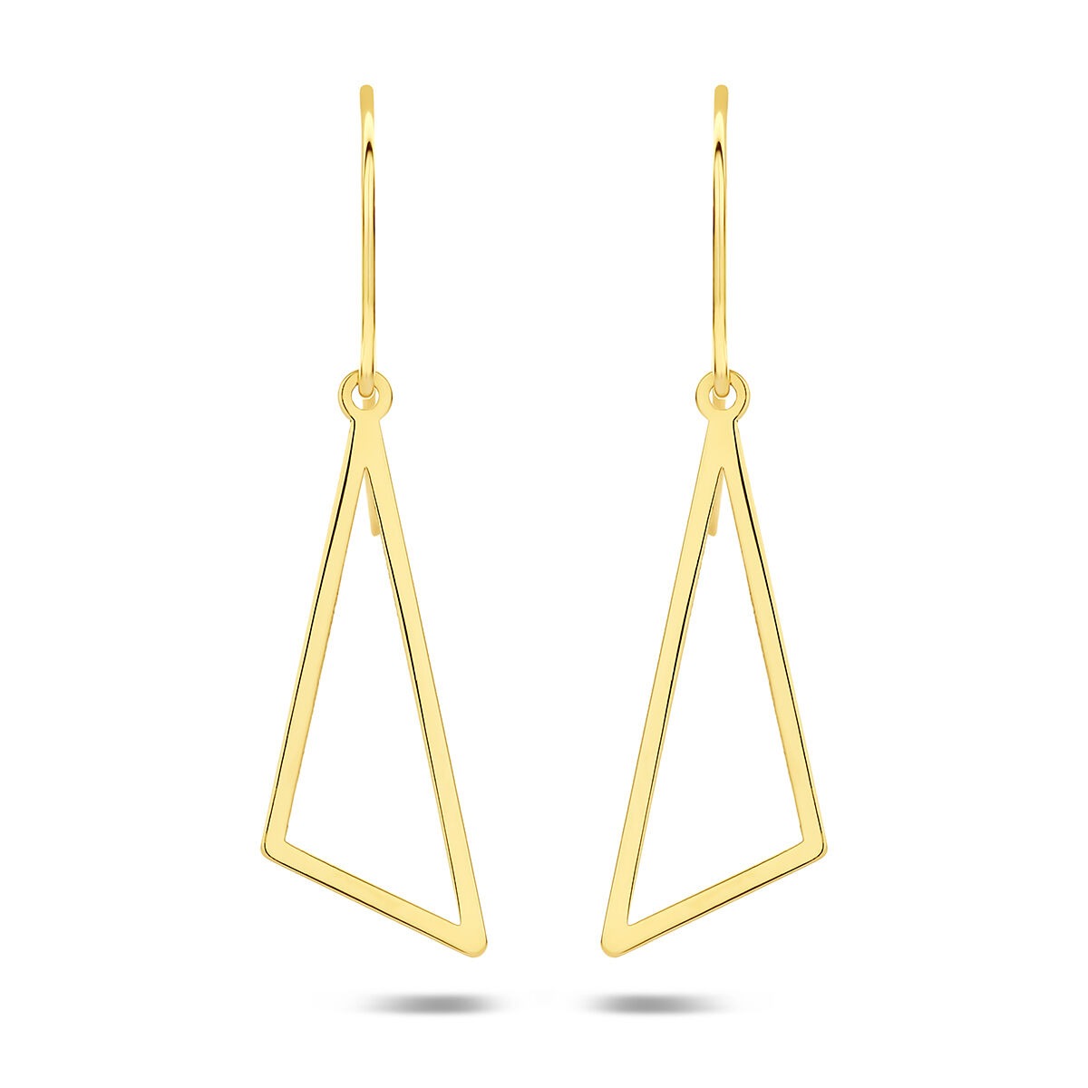 14k Gelbgold Ohrhänger Dreieck