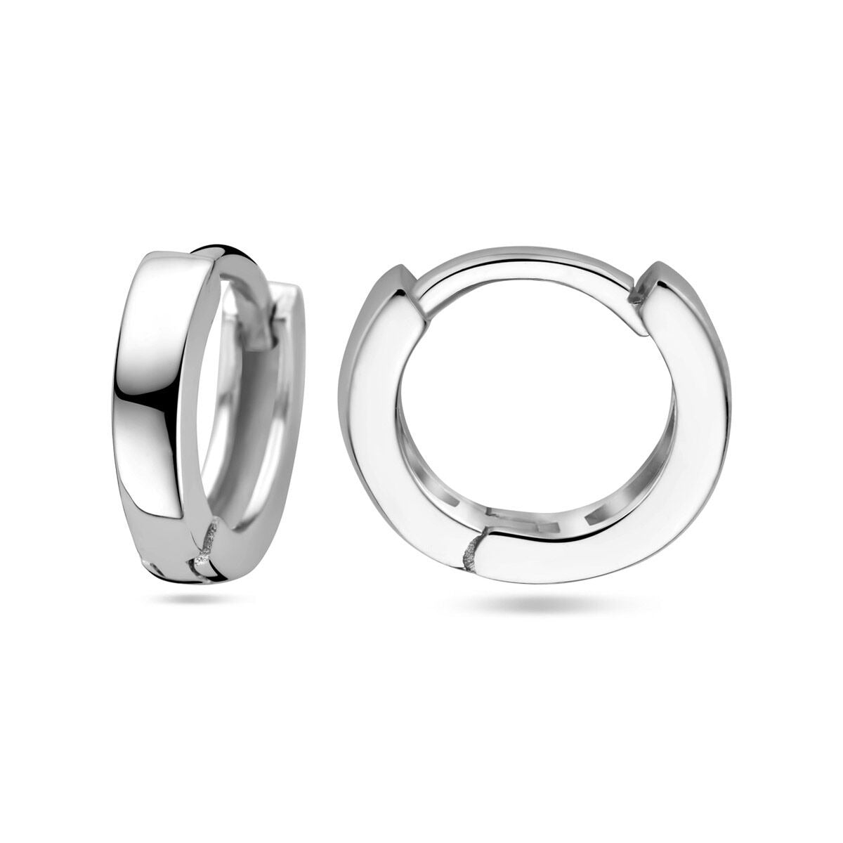 flache Ohrhänger 2,5 mm Silber rhodiniert 