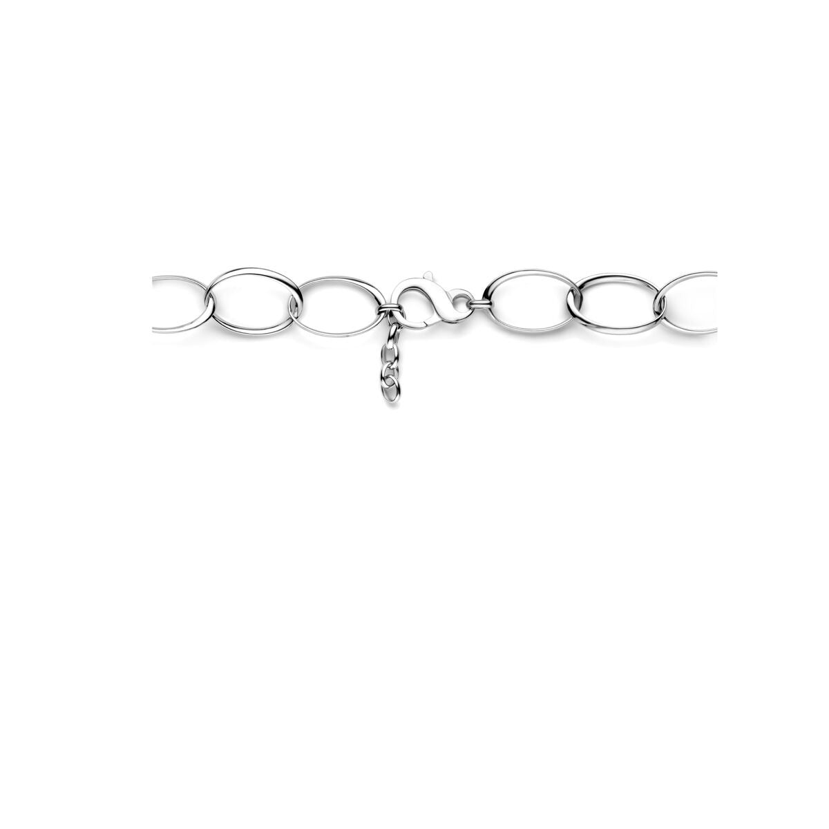 Halskette 23 mm 48 + 3 cm Silber rhodiniert