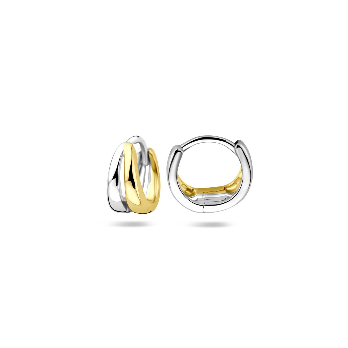 Vergoldete Klappcreolen – Gelbgold auf 925er Silber, 10 x 6 mm