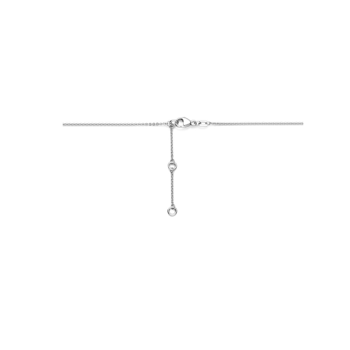Silbercollier mit Herzchen – rhodiniertes 925er Silber