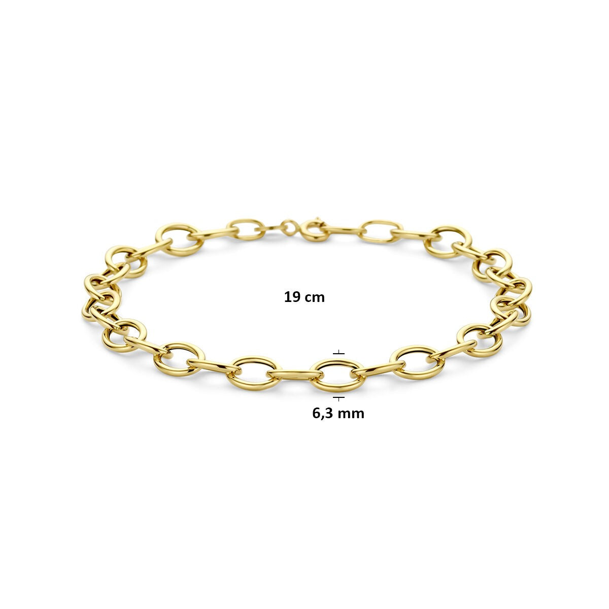 14k Gelbgold Panzerarmband Anker