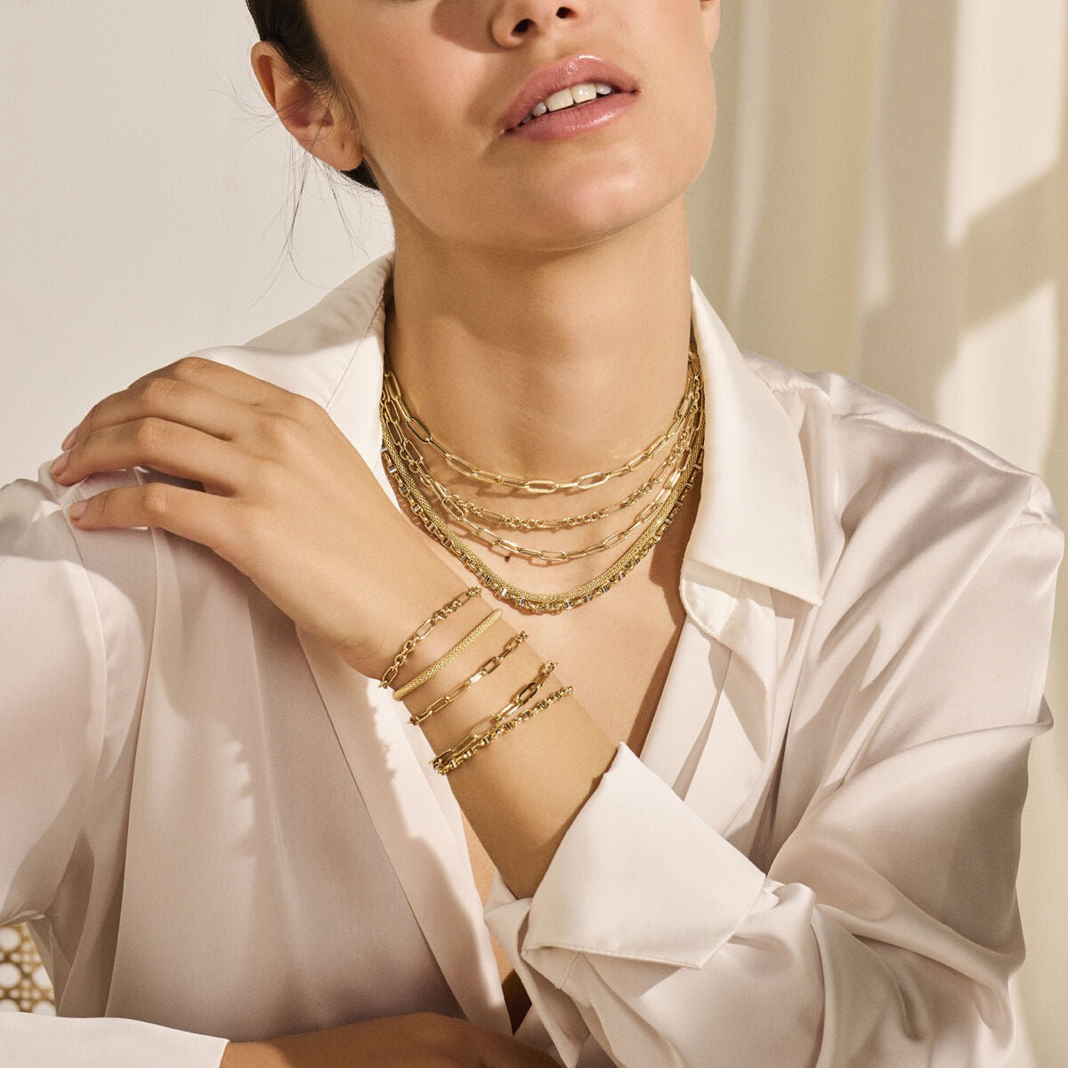 9 Karat gelbe Ankerarmband 19 cm