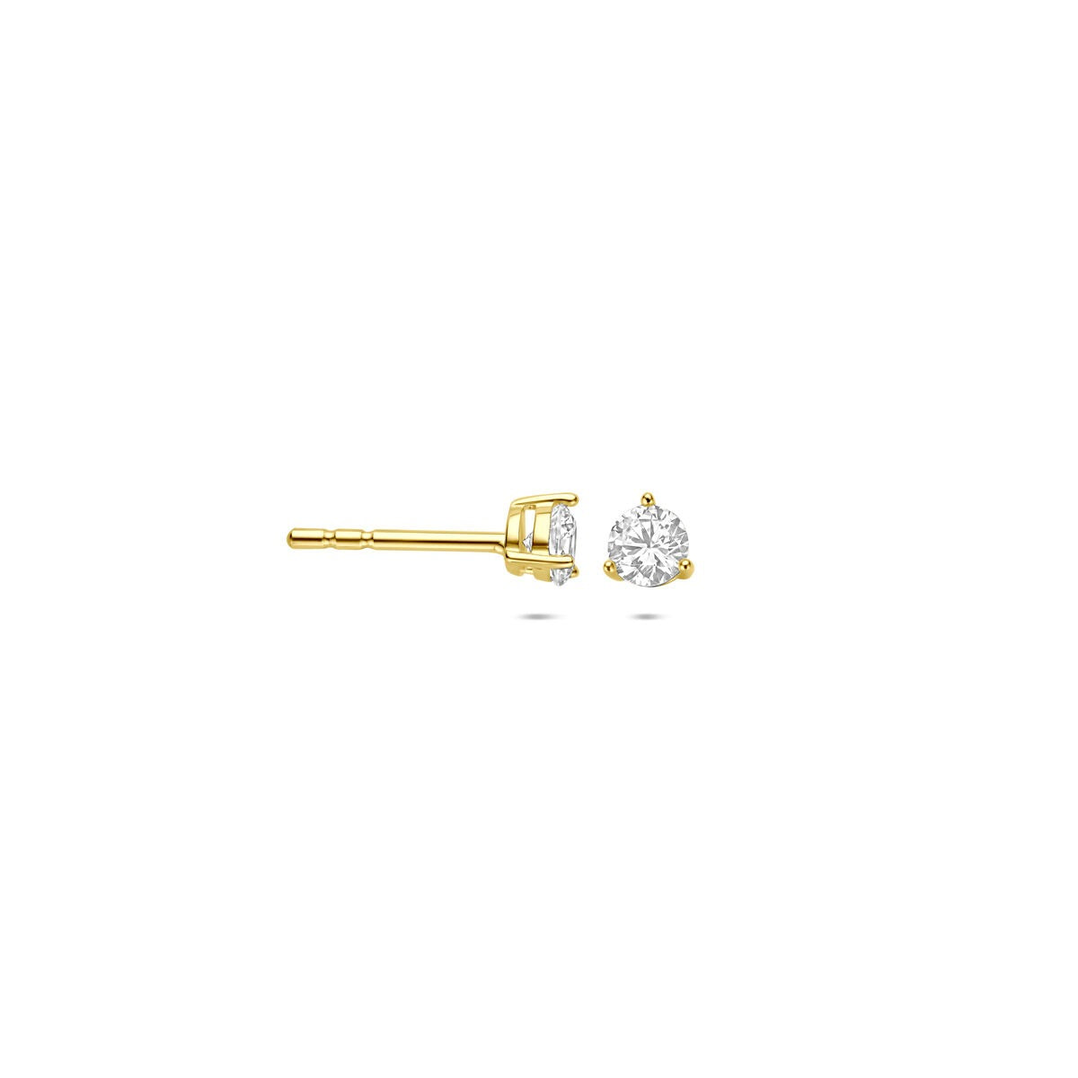 Ohrstecker aus 14 Karat Gelbgold mit Zirkonia