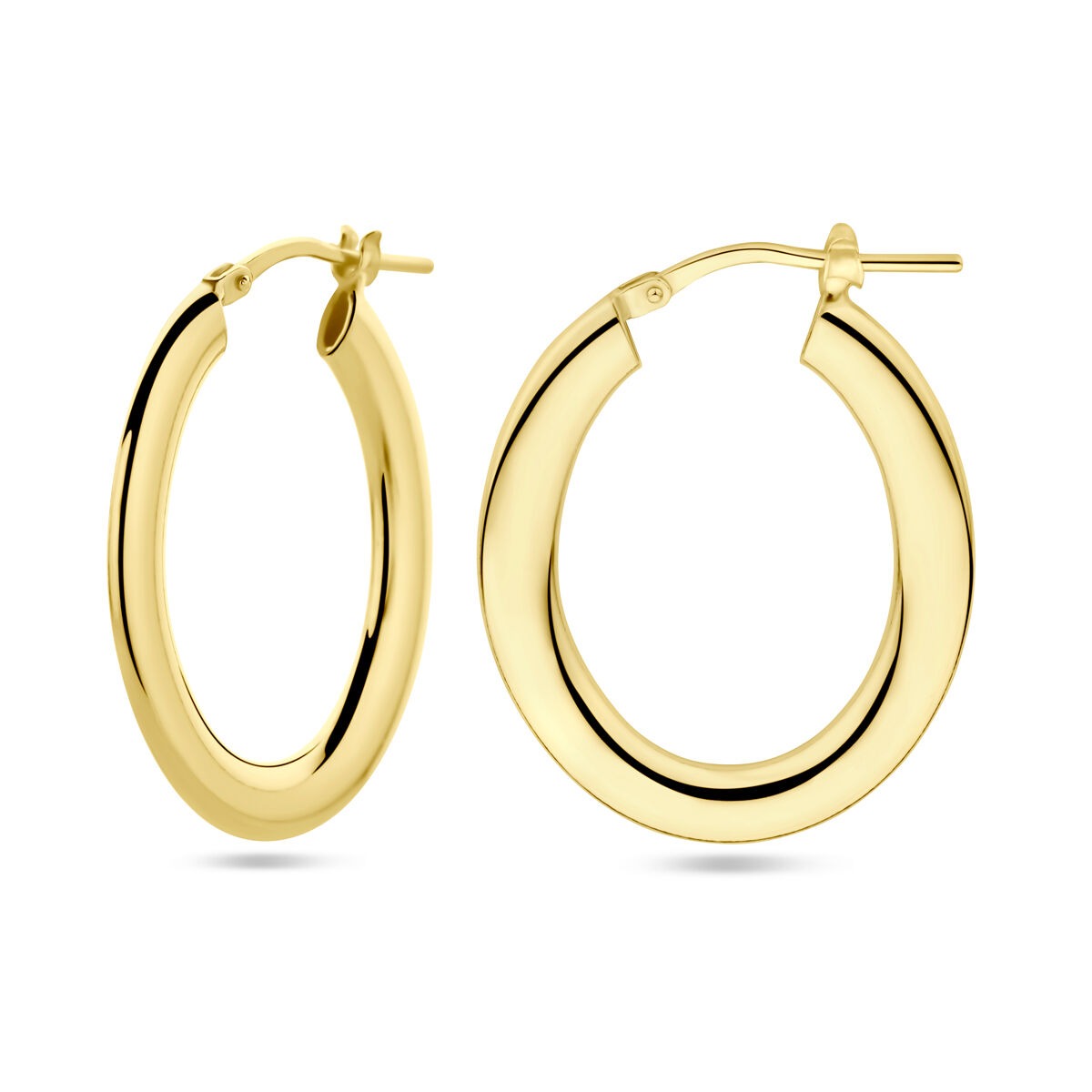 Vergoldete Damenohrringe – Gelbgold auf 925er Silber, 29 mm