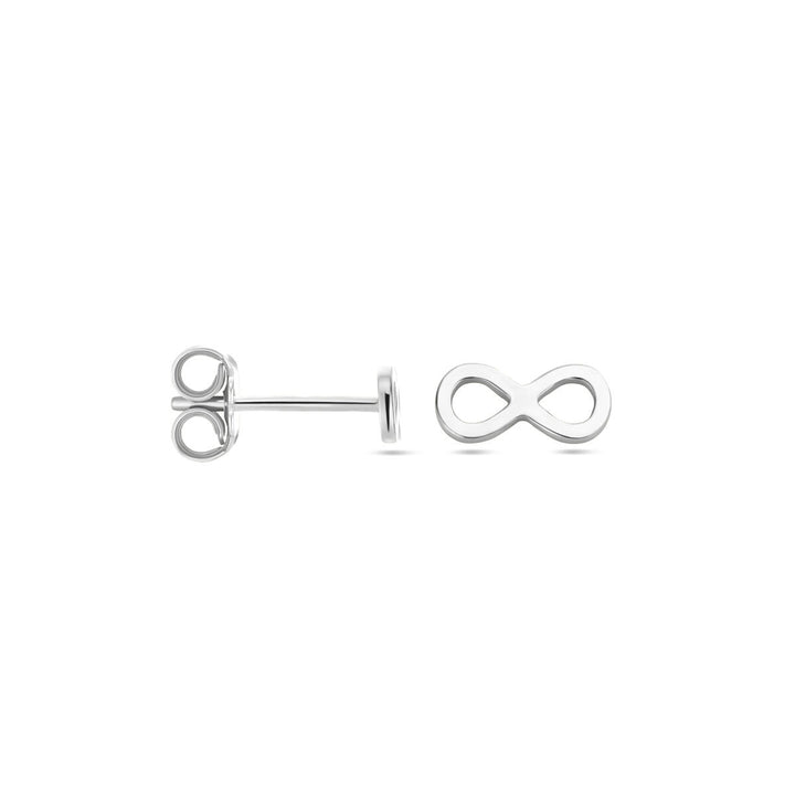 Ohrstecker Infinity Silber rhodiniert
