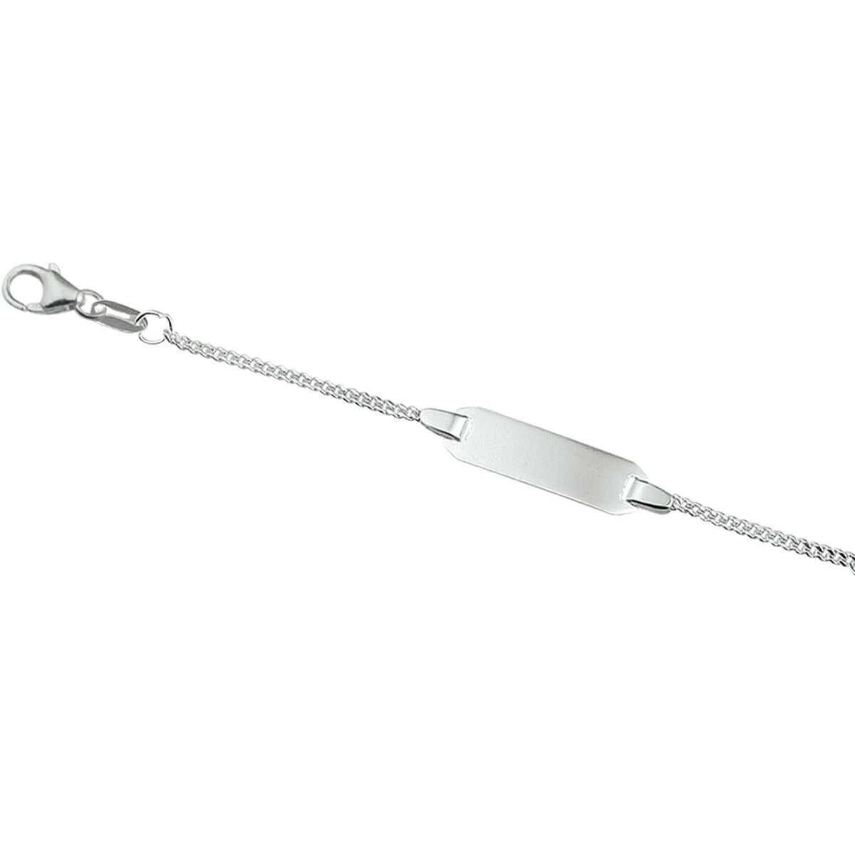 Gravurarmband Gourmet-Platte 5,0 mm Silber rhodiniert