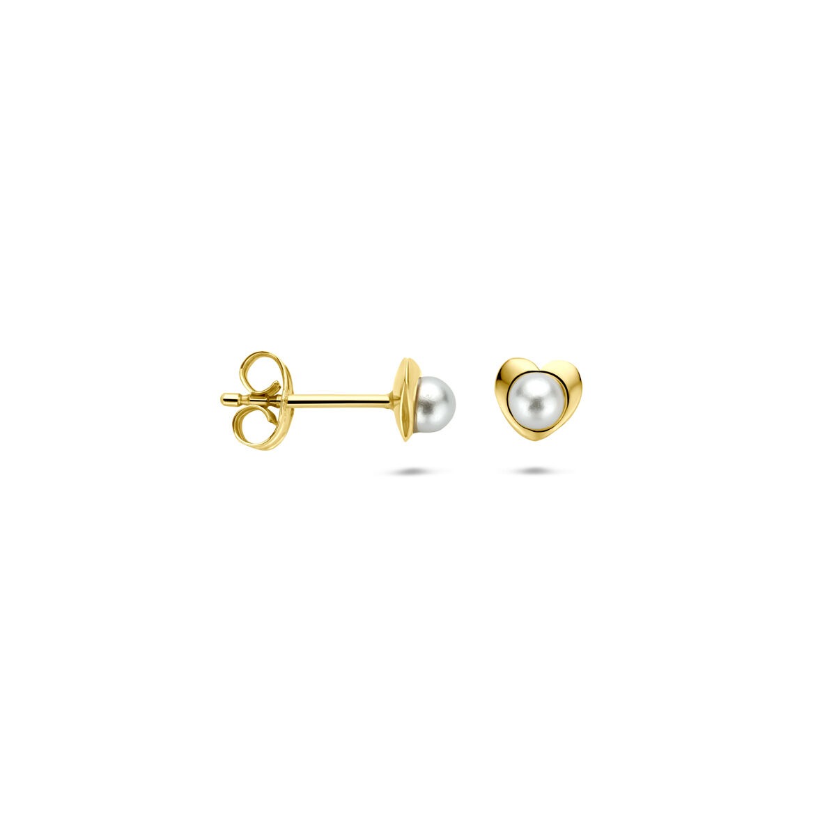 14K Gelbgold-Ohrstecker mit Perle – 4,5 mm