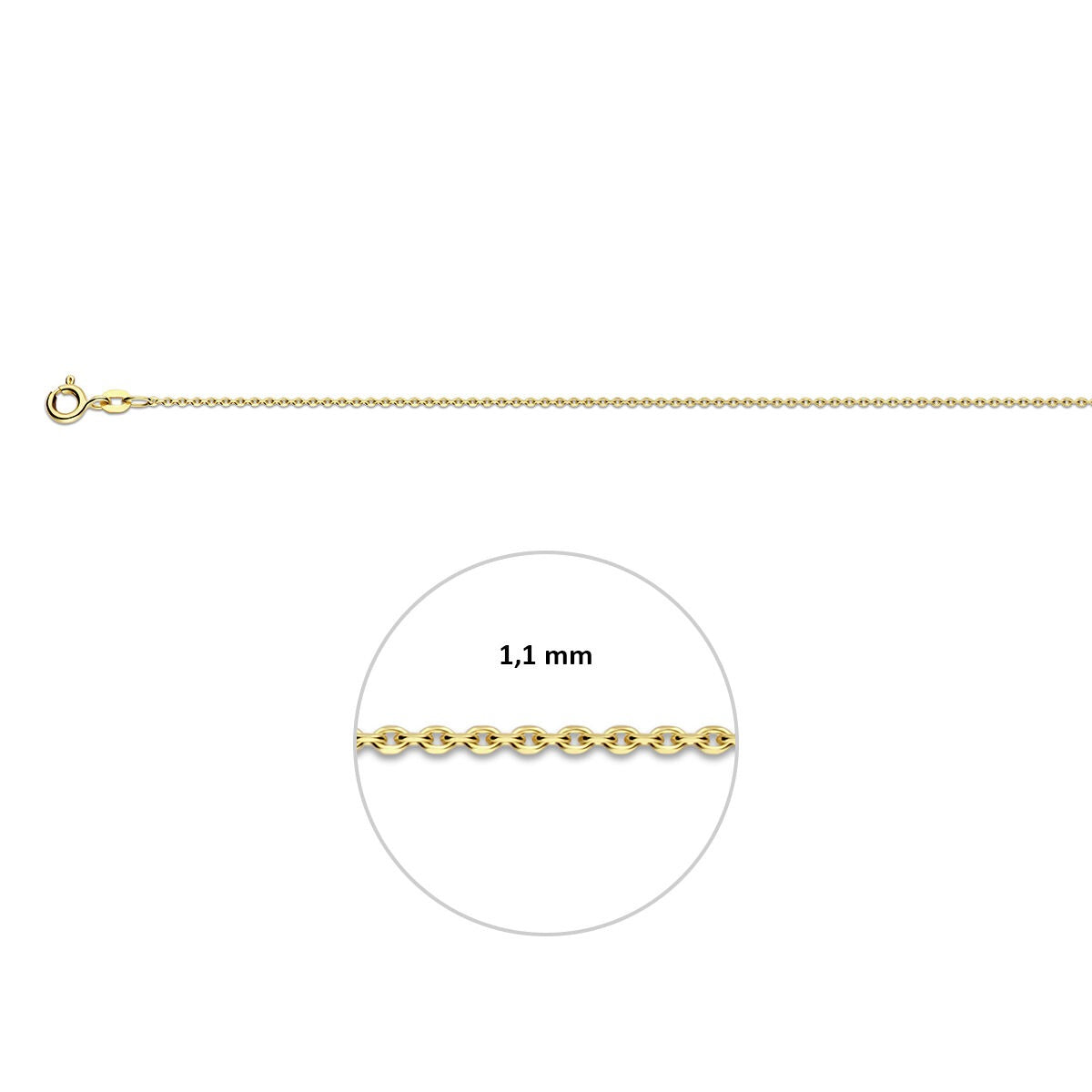 9k Goldkette ohne Anhänger diamantierte Anker