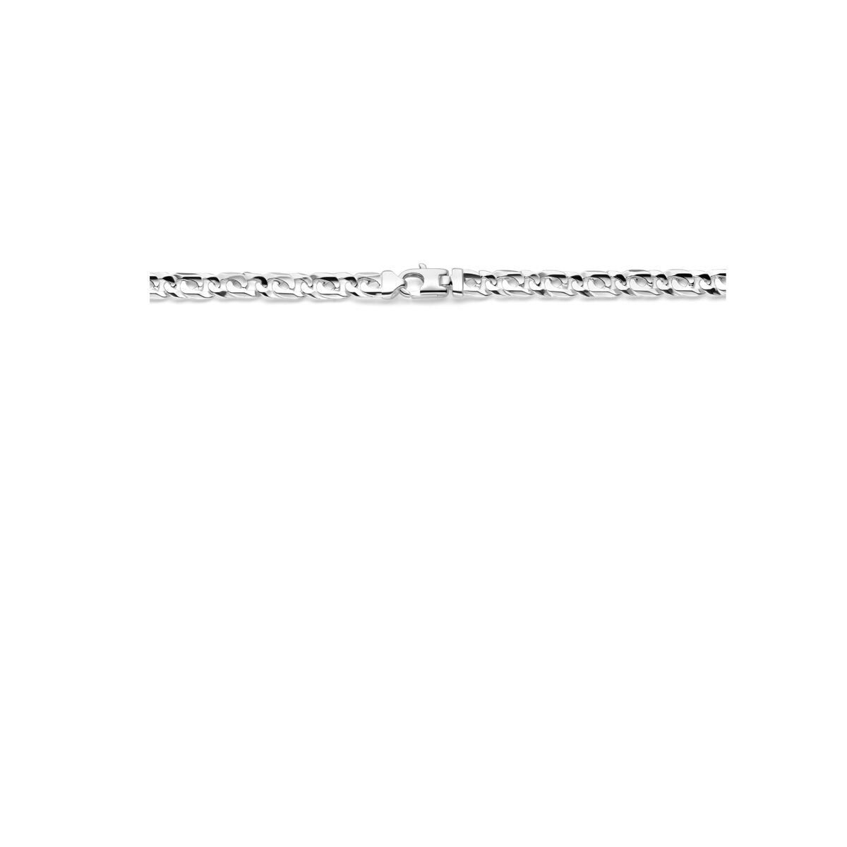 Herren-Halskette aus Silber mit Ankerkette und Karabinerverschluss