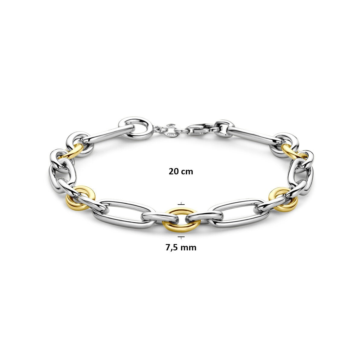 14k Gelb- und Silberankerarmband