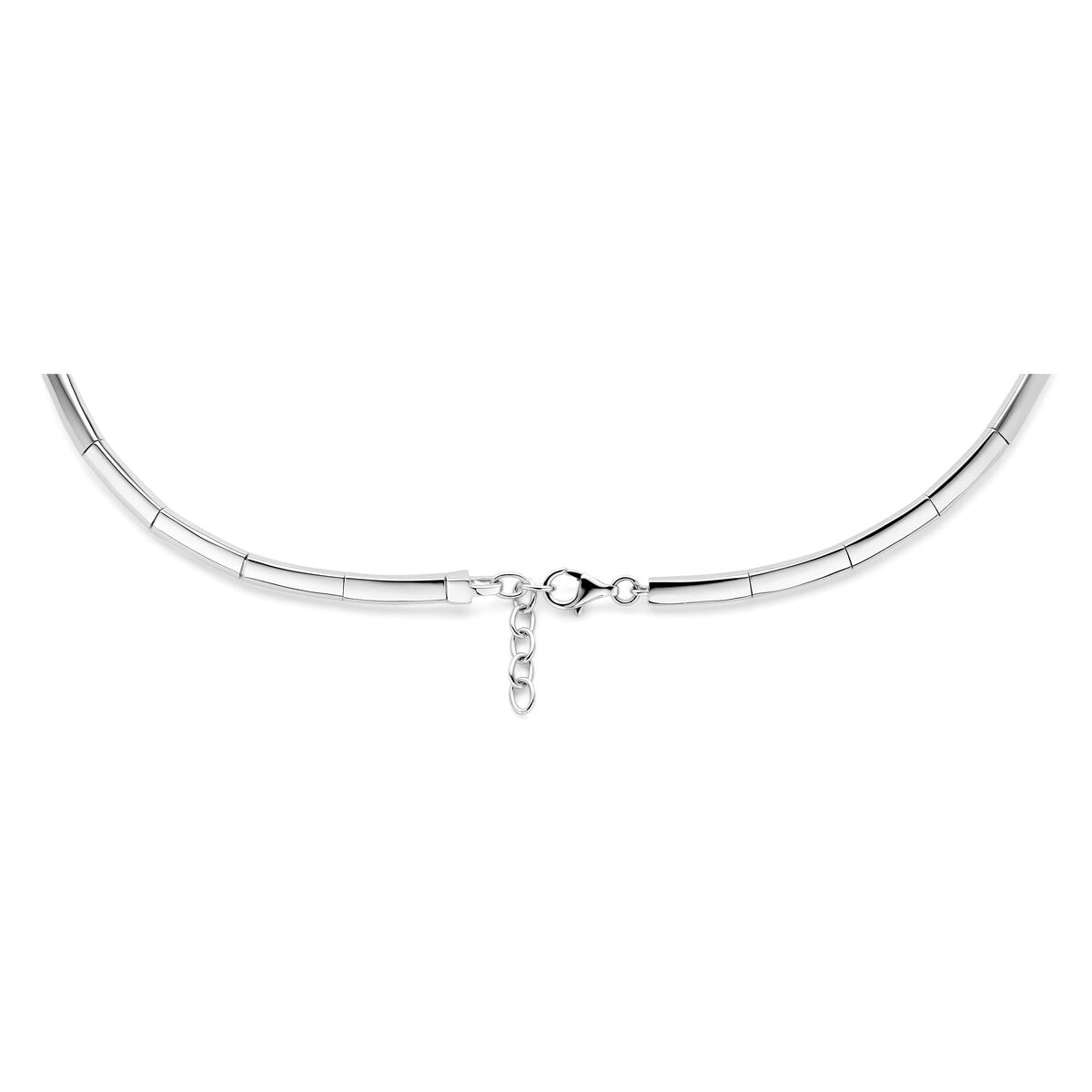 Rhodiniertes 925er Silbercollier mit Zirkonia