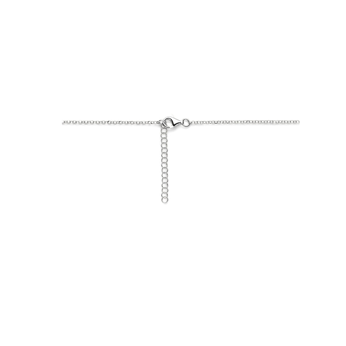Silberkette ohne Anhänger – Ankerkette rhodiniertes Silber 41 + 4 cm