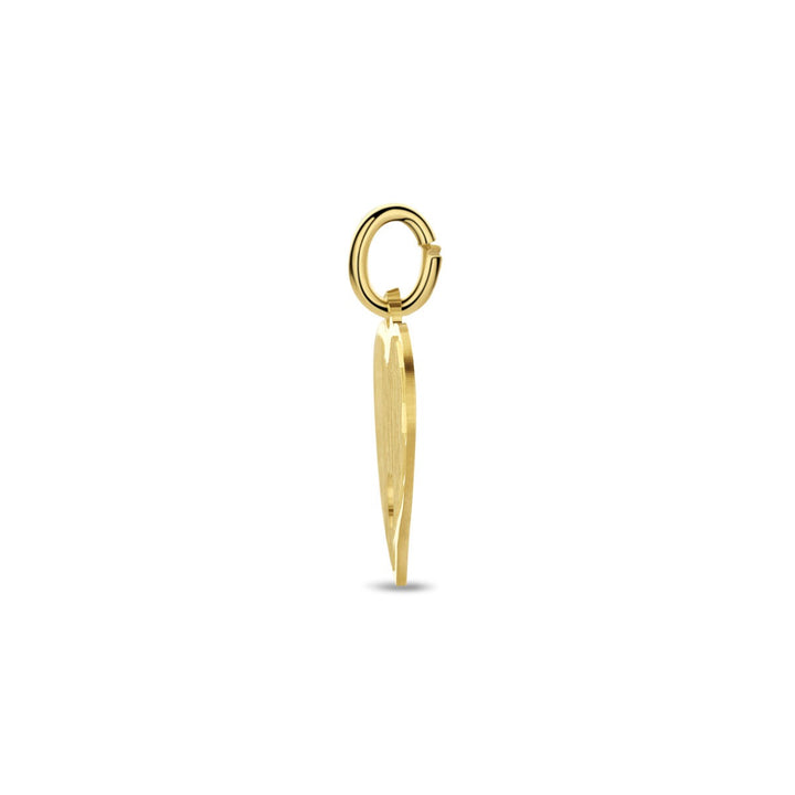 9k Geelgouden graveerhanger hart