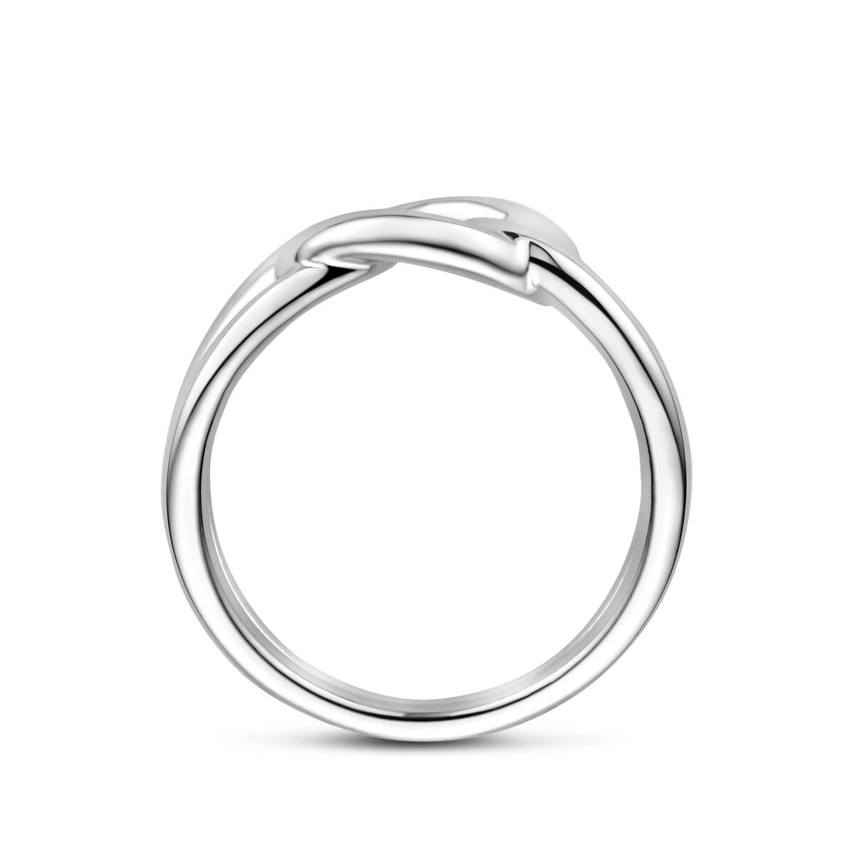 Rhodinierter Unisexring aus 925er Silber