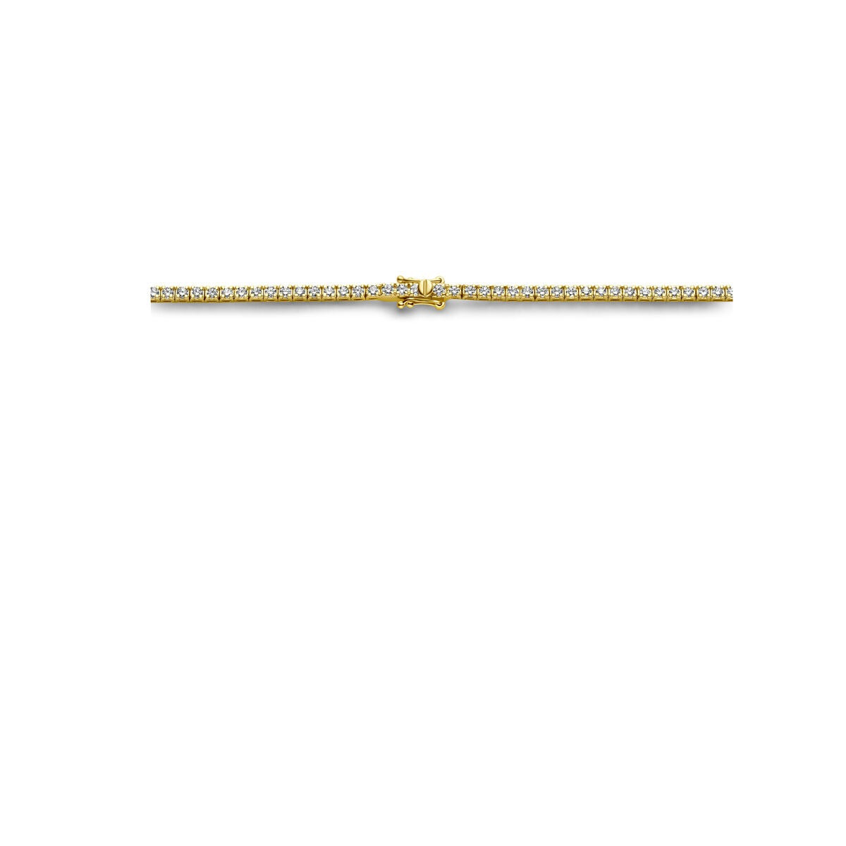 14 Karat Gelbgold Tennis-Collier mit Diamanten – 5.00ct