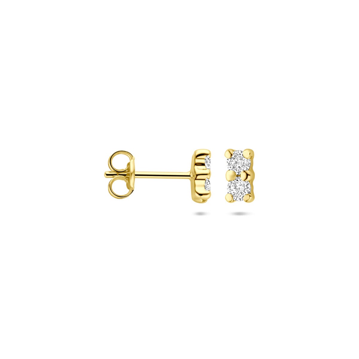 14k Gelbgold Ohrstecker mit Zirkonia