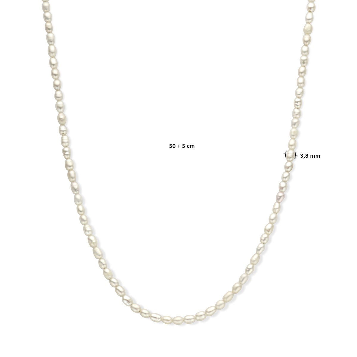 Goldfarben vergoldete Damen-Halskette aus Silber – Collier mit Süßwasserperlen