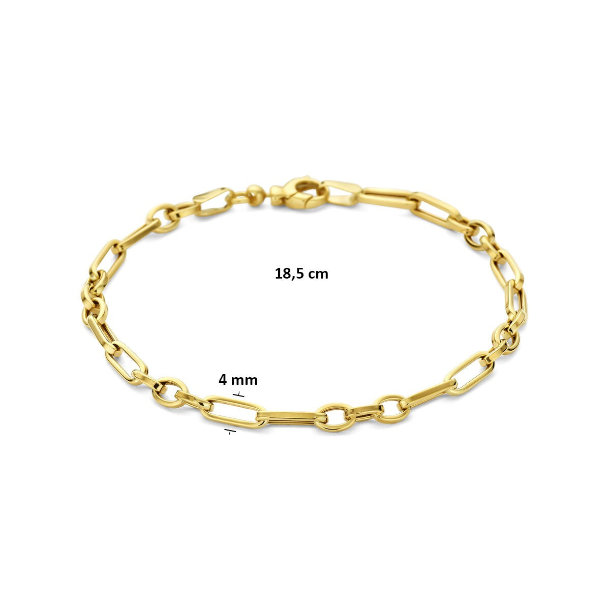 9 K Gelbgold-Ankerkette – 4 mm breit
