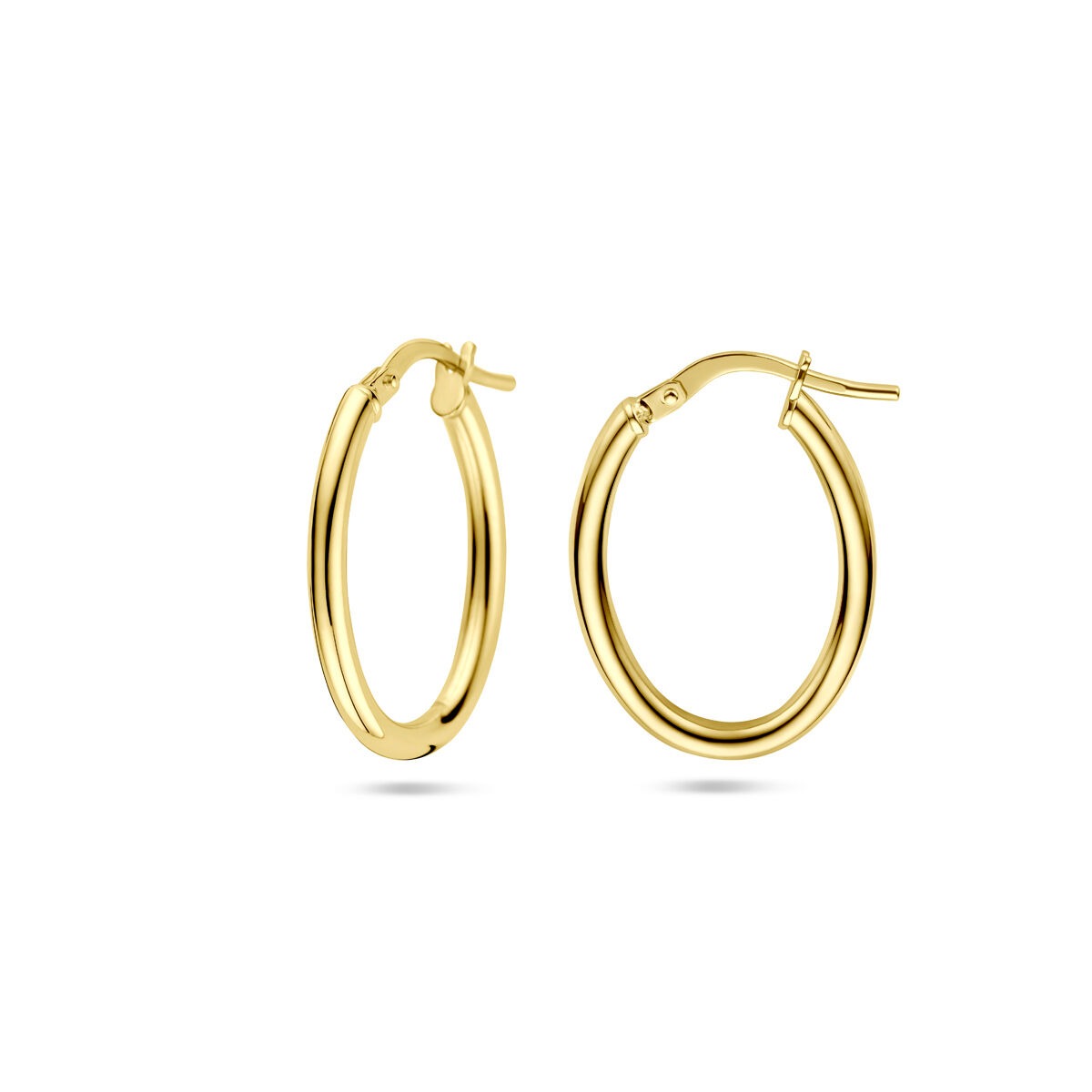 14k Gelbgold-Ohrringe mit Silberkern – Silgold
