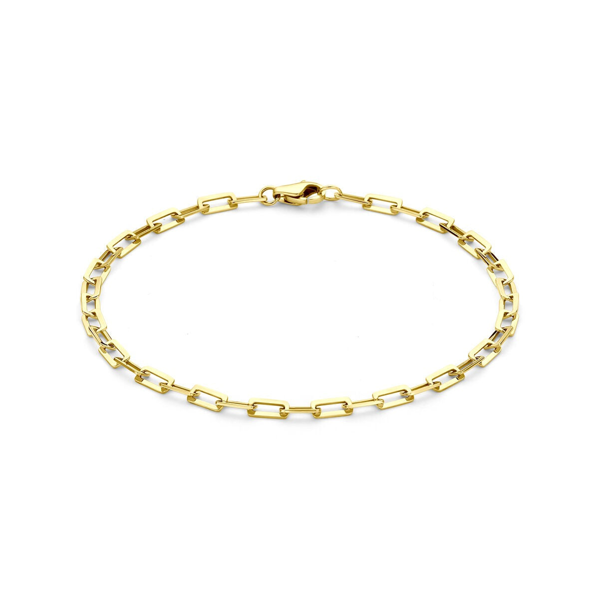Armband aus 14k Gold mit Ankerkettengliedern und Karabinerverschluss
