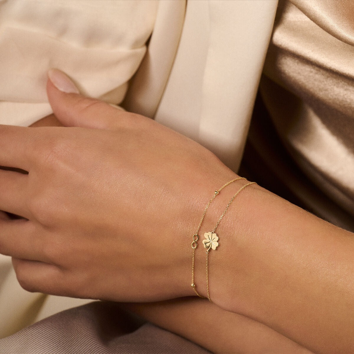 9k Gelbgold Armband Unendlichkeit