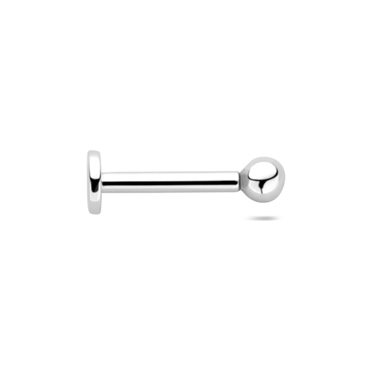 Silbernes Flat Back Piercing – Rhodiniertes 925er Silber