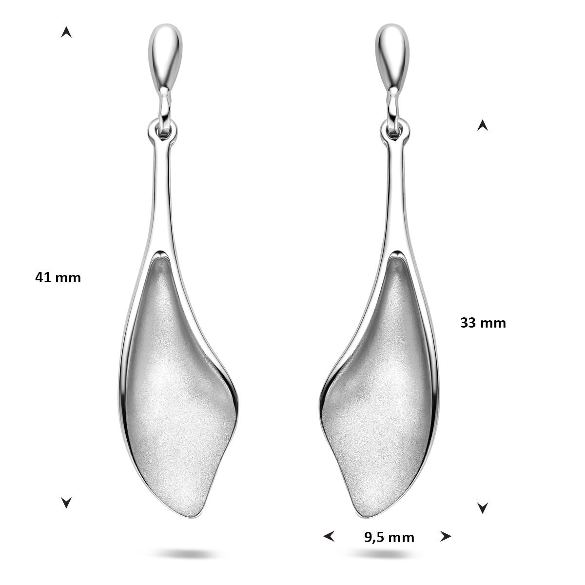 Silberne Ohrhänger – rhodiniertes 925er Silber