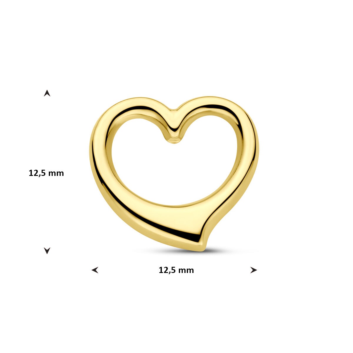 9 Karat Gelbgold Herzanhänger Damen