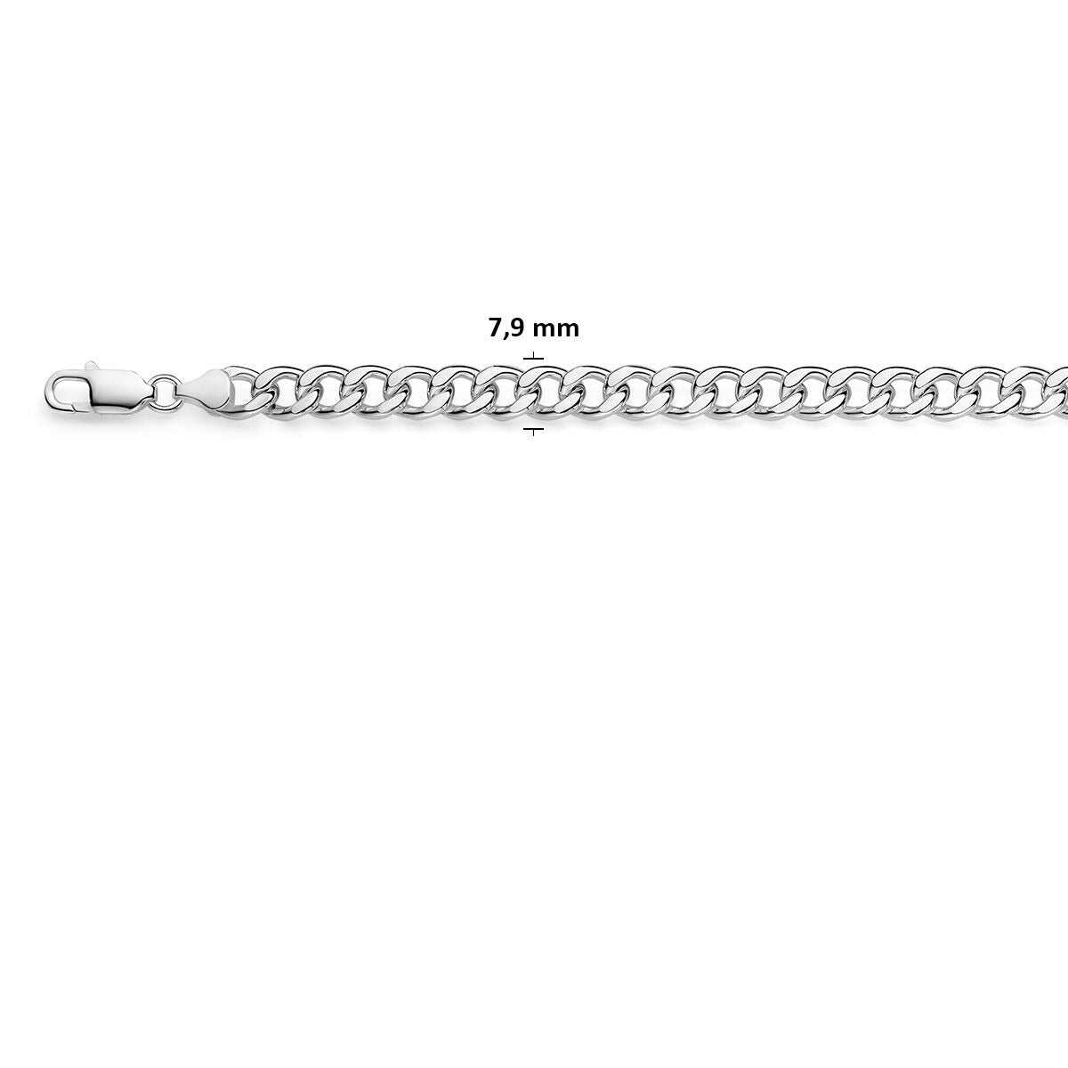925er Silber Panzerkette 7,9 mm Herren