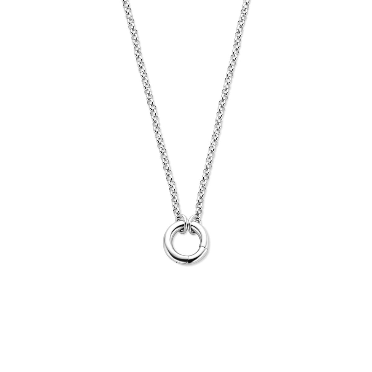Zilbernes Jasseron-Collier mit rhodiniertem 925 Silber und runder Verbindungselement