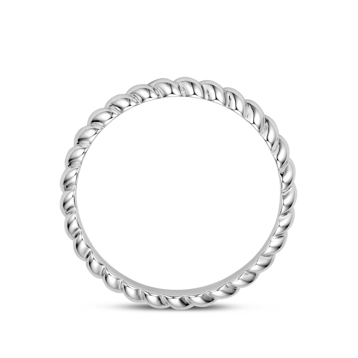 Damenring aus Silber – Rhodiniertes 925er Silber, 3mm