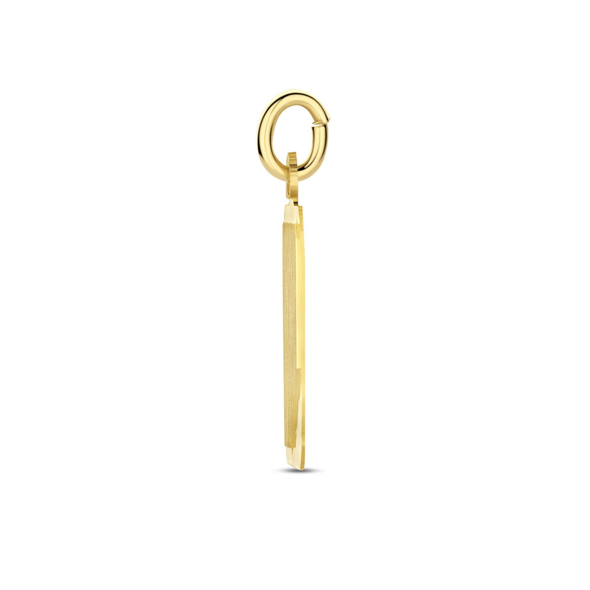 9k Geelgouden rechthoekige graveerhanger