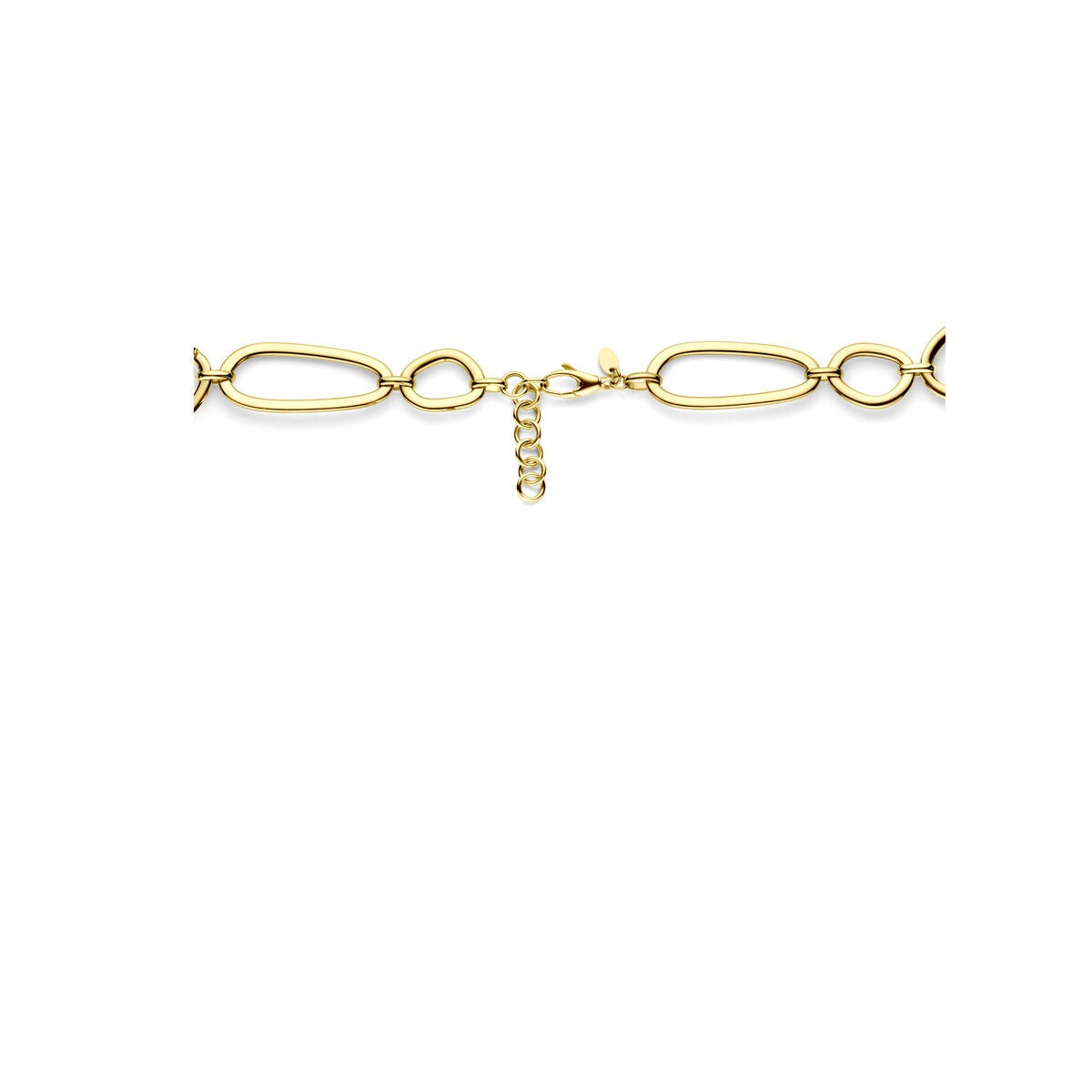 14 Karat Gelbgoldkette mit breiter Gliederstruktur