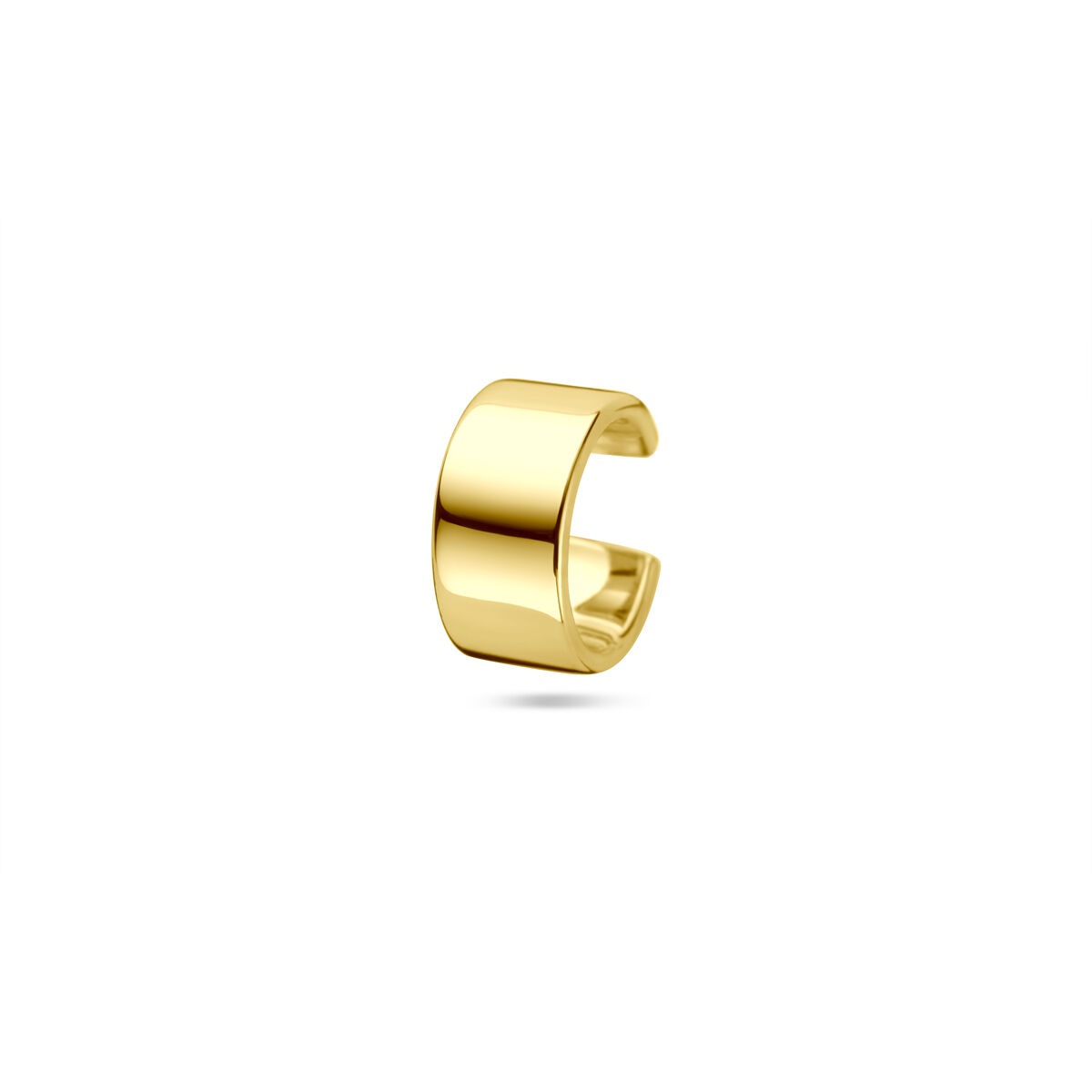 Vergoldeter Silber Ear Cuff aus 925 Silber mit gelb-goldener Beschichtung, 11x5,5 mm