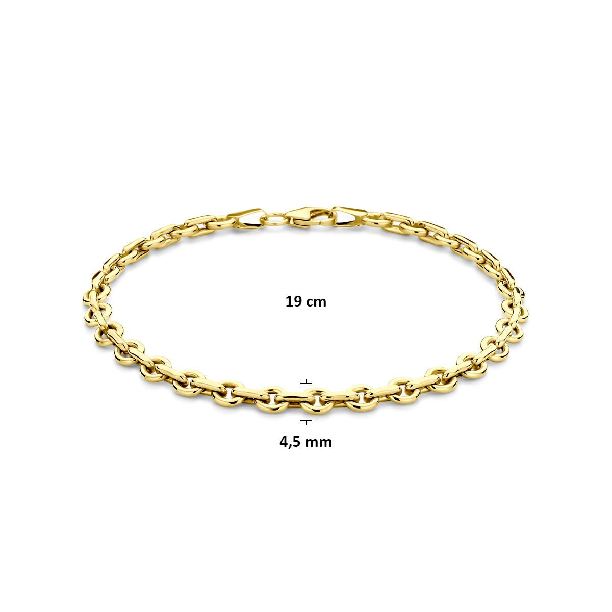 14k Gelbgold Damenarmband mit Silberkern – raffinierter Luxus in Silgold