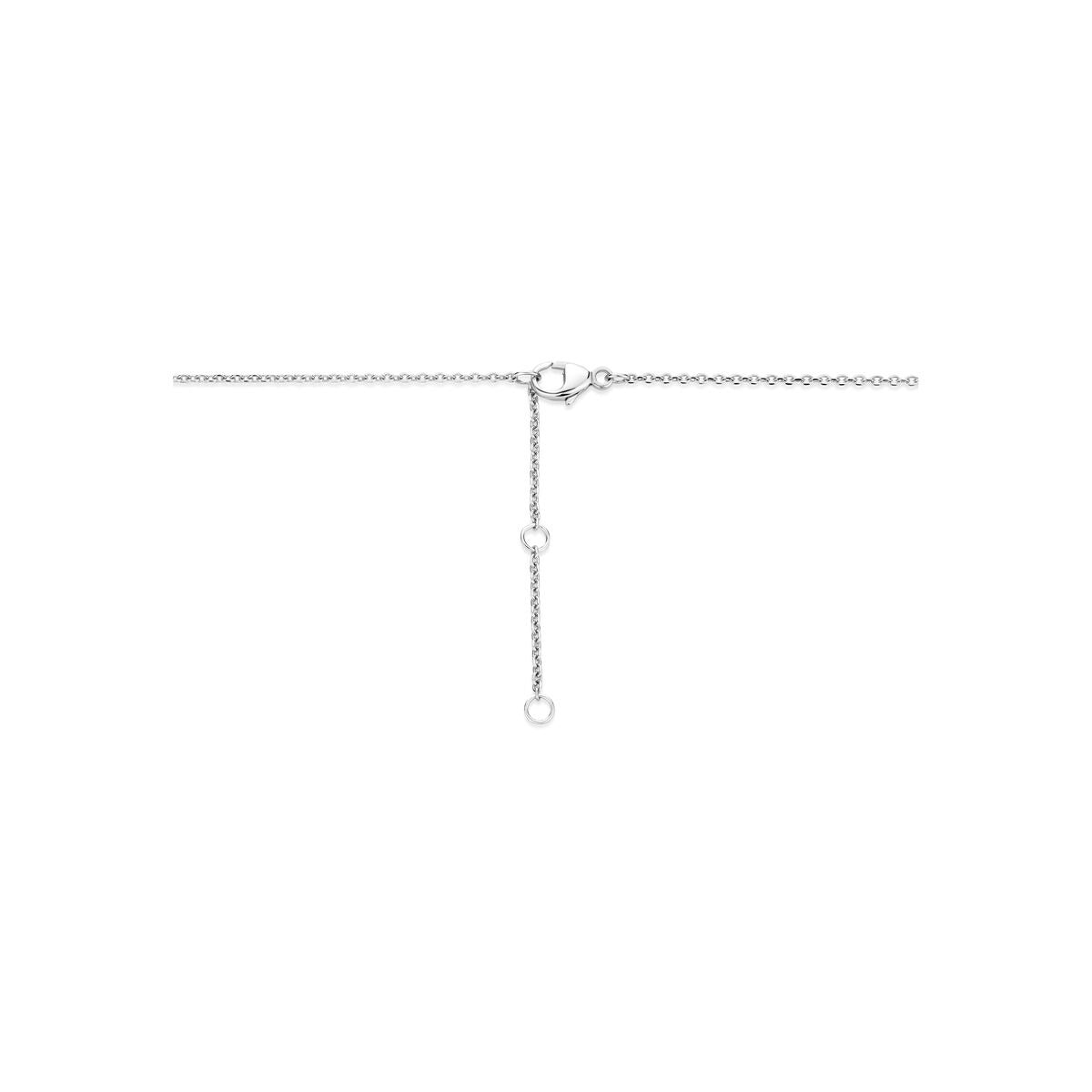 Halskette Buchstabe Zirkonia 41 - 43 - 45 cm Silber rhodiniert