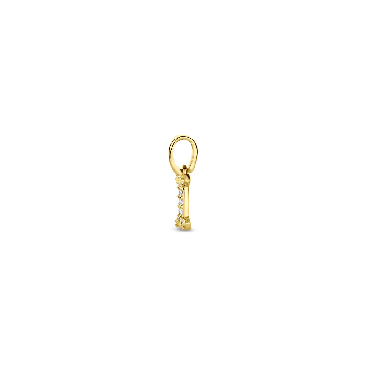 14k Gelbgold Sternzeichen-Anhänger mit Diamant