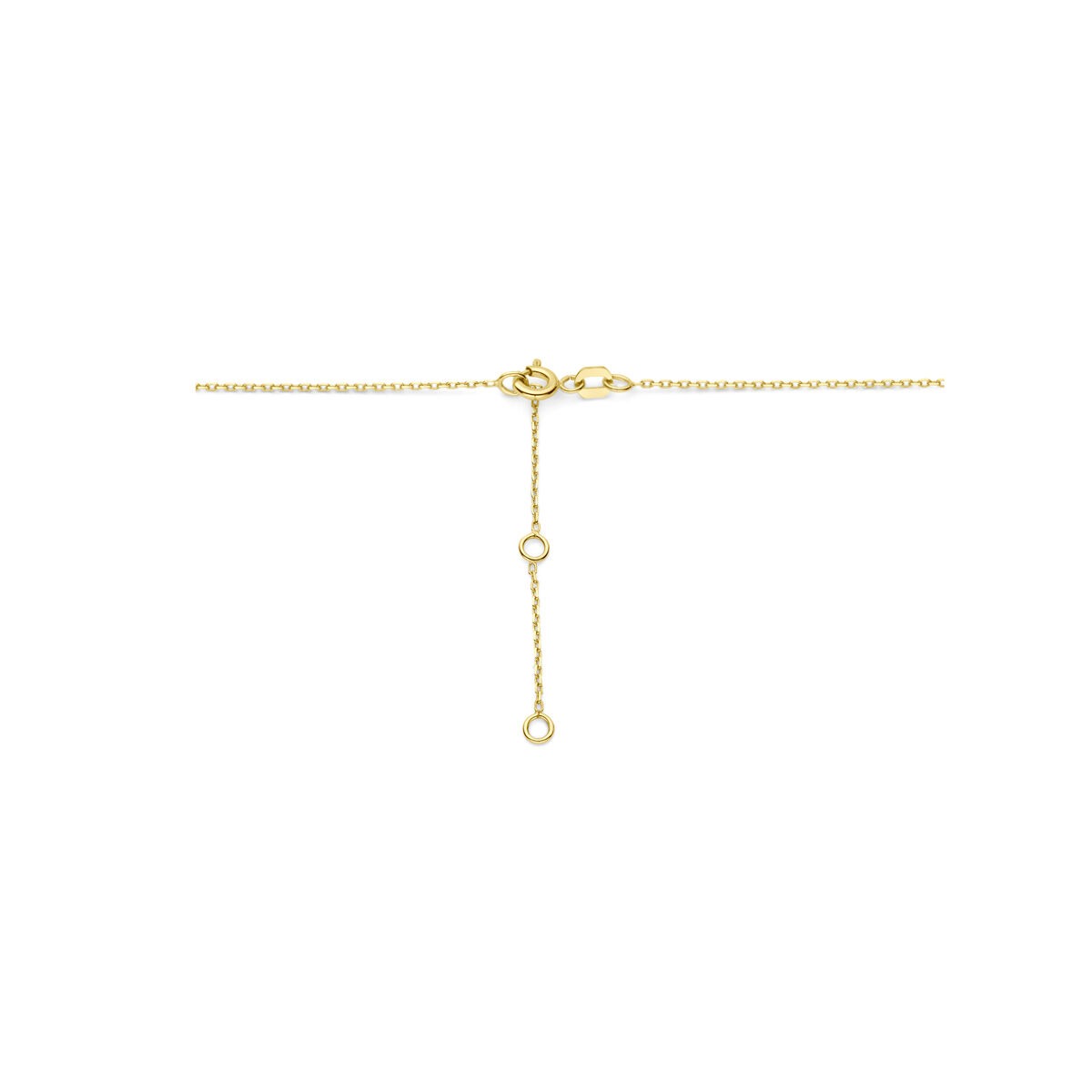 14k Gelbgoldkette mit Herz und Zirkonia