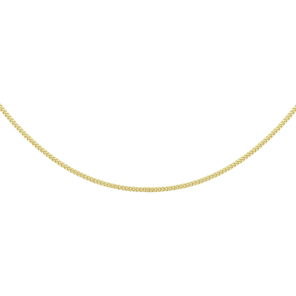 18k gelbgoldene Kette mit geschliffenen Gourmette-Gliedern